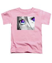 Anime Girl Eyes 2 Black And White Blue Eyes 2 - Toddler T-Shirt