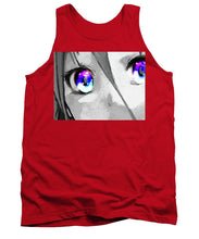 Anime Girl Eyes 2 Black And White Blue Eyes 2 - Tank Top