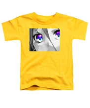 Anime Girl Eyes 2 Black And White Blue Eyes 2 - Toddler T-Shirt