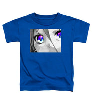 Anime Girl Eyes 2 Black And White Blue Eyes 2 - Toddler T-Shirt