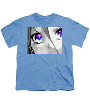 Anime Girl Eyes 2 Black And White Blue Eyes 2 - Youth T-Shirt