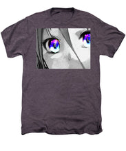 Anime Girl Eyes 2 Black And White Blue Eyes 2 - Men's Premium T-Shirt