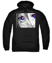 Anime Girl Eyes 2 Black And White Blue Eyes 2 - Sweatshirt