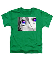 Anime Girl Eyes 2 Black And White Blue Eyes 2 - Toddler T-Shirt