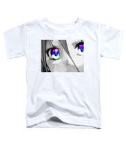 Anime Girl Eyes 2 Black And White Blue Eyes 2 - Toddler T-Shirt