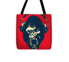 Ape Loves Music With Headphones - Tote Bag Tote Bag Pixels 13" x 13"  