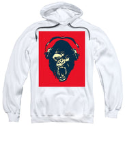 Ape Loves Music With Headphones - Sweatshirt Sweatshirt Pixels White Small 
