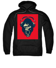 Ape Loves Music With Headphones - Sweatshirt Sweatshirt Pixels Black Small 