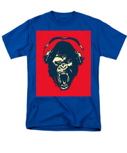 Ape Loves Music With Headphones - Men's T-Shirt  (Regular Fit) Men's T-Shirt (Regular Fit) Pixels Royal Small 