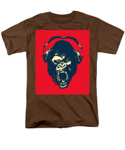 Ape Loves Music With Headphones - Men's T-Shirt  (Regular Fit) Men's T-Shirt (Regular Fit) Pixels Coffee Small 