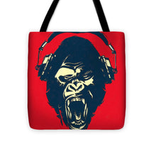 Ape Loves Music With Headphones - Tote Bag Tote Bag Pixels 16" x 16"  