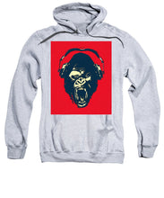 Ape Loves Music With Headphones - Sweatshirt Sweatshirt Pixels Heather Small 