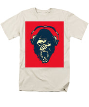 Ape Loves Music With Headphones - Men's T-Shirt  (Regular Fit) Men's T-Shirt (Regular Fit) Pixels Cream Small 