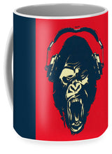 Ape Loves Music With Headphones - Mug Mug Pixels Large (15 oz.)  