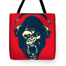 Ape Loves Music With Headphones - Tote Bag Tote Bag Pixels 18" x 18"  