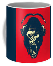 Ape Loves Music With Headphones - Mug Mug Pixels Small (11 oz.)  
