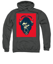 Ape Loves Music With Headphones - Sweatshirt Sweatshirt Pixels Charcoal Small 