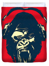 Ape Loves Music With Headphones - Duvet Cover Duvet Cover Pixels Queen  