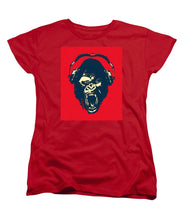 Ape Loves Music With Headphones - Women's T-Shirt (Standard Fit) Women's T-Shirt (Standard Fit) Pixels Red Small 