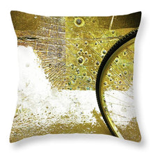 Aqua Metallic Series Bent - Throw Pillow