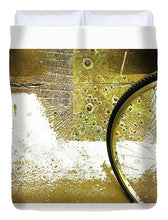 Aqua Metallic Series Bent - Duvet Cover