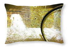 Aqua Metallic Series Bent - Throw Pillow