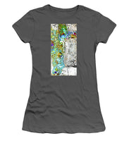 Aqua Metallic Series Crucifix - Women's T-Shirt (Athletic Fit)