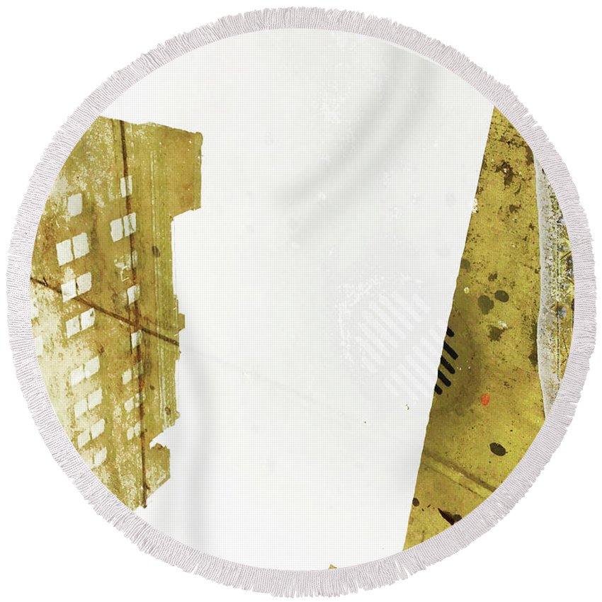 Aqua Metallic Series Together Apart - Round Beach Towel