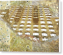 Aqua Metallic Series Up - Canvas Print