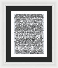 Artist's Statement - Framed Print