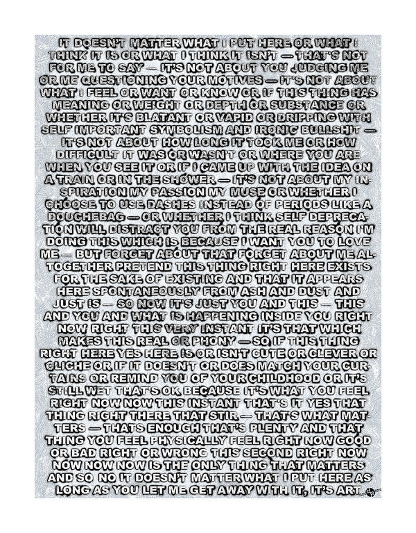 Artist's Statement - Art Print