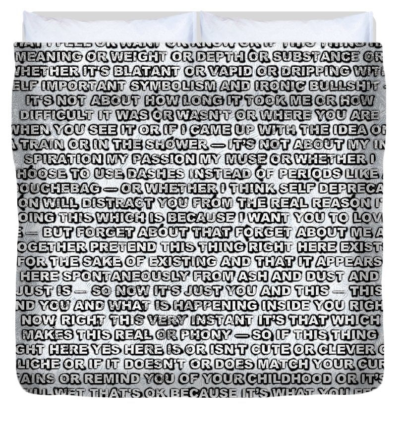 Artist's Statement - Duvet Cover