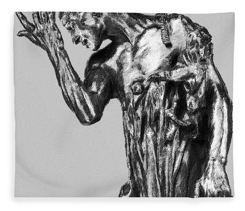 Auguste Painting Of Rodin's Pierre De Wiessant - Blanket