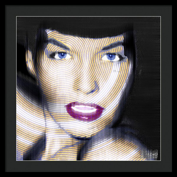 Bettie Page Improved - Framed Print