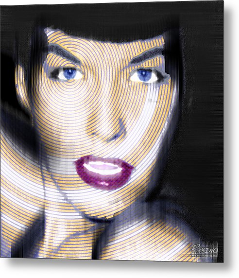 Bettie Page Improved - Metal Print