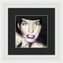Bettie Page Improved - Framed Print