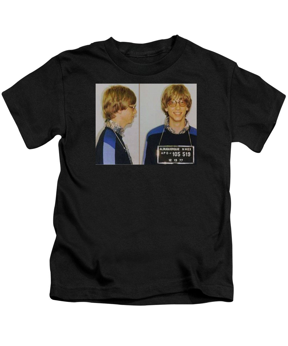 Bill Gates Mug Shot Horizontal Color - Kids T-Shirt
