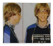 Bill Gates Mug Shot Horizontal Color - Blanket
