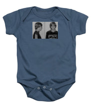 Bill Gates Mug Shot Horizontal Black And White - Baby Onesie