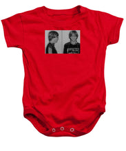 Bill Gates Mug Shot Horizontal Black And White - Baby Onesie