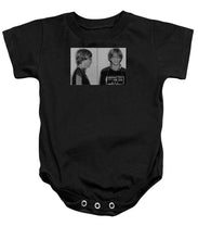 Bill Gates Mug Shot Horizontal Black And White - Baby Onesie