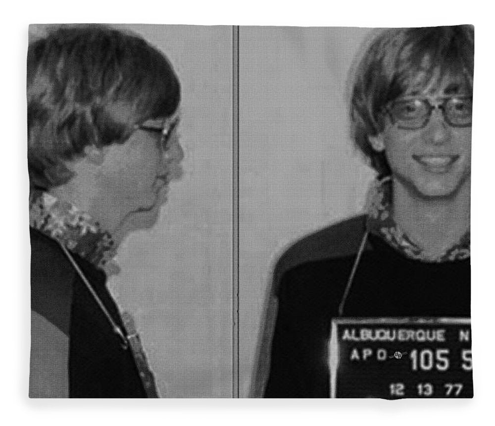 Bill Gates Mug Shot Horizontal Black And White - Blanket