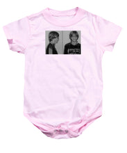 Bill Gates Mug Shot Horizontal Black And White - Baby Onesie