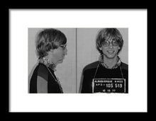 Bill Gates Mug Shot Horizontal Black And White - Framed Print