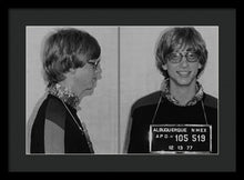 Bill Gates Mug Shot Horizontal Black And White - Framed Print
