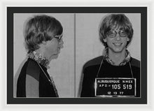 Bill Gates Mug Shot Horizontal Black And White - Framed Print
