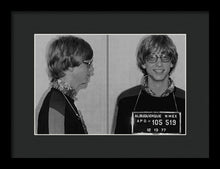 Bill Gates Mug Shot Horizontal Black And White - Framed Print