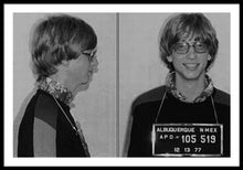 Bill Gates Mug Shot Horizontal Black And White - Framed Print