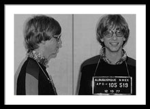 Bill Gates Mug Shot Horizontal Black And White - Framed Print