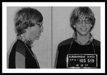 Bill Gates Mug Shot Horizontal Black And White - Framed Print